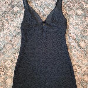 Victoria's Secret Black Lace Chemise